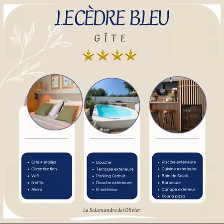 La Salamandre De L Olivier - Le Cedre Bleu Vakantiehuis